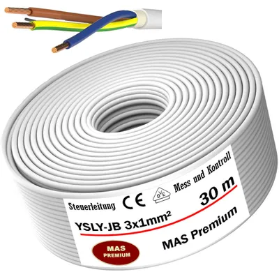 Obrázek produktu pro 30m YSLY-JB 3x1 Ohebný ovládací kabel pro obráběcí stroje Ovládací kabel