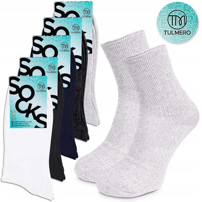 Produktbild von Tulmero Herren Socken Druckfrei Gesundheit 5 Paar Gr. 41-43