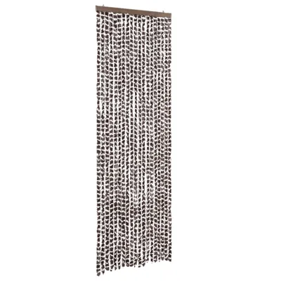 Produktbild von vidaXL Fliegenvorhang Braun und Weiß 56x200 cm Chenille