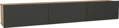 Produktbild von 3-türiger RTV-Wandschrank - Anthrazit und Naturlicht - VIKILA