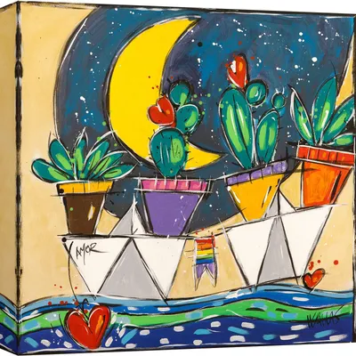 Productafbeelding van Bunter canvasdoek – Wallas – Liefde, overal – 90x90 cm