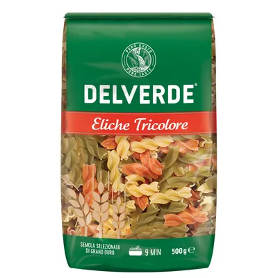 Produktbild von Delverde Eliche tricolore Pasta bunte Hartweizen Nudeln 500g