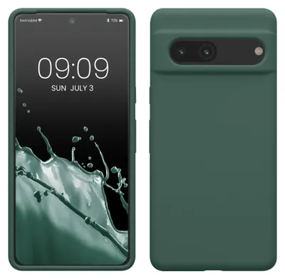 Produktbild von kwmobile Handyhülle für Google Pixel 7 Hülle, für Pixel 7 Case - Hülle Silikon - kabelloses Laden - Tannengrün