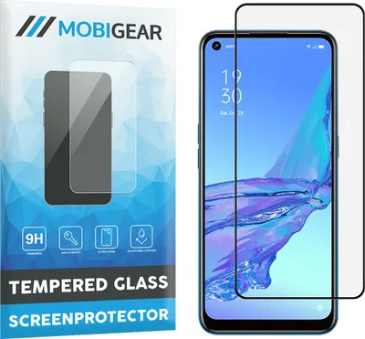 Produktbild von Mobigear Premium OPPO A53 Panzerglas Gehärtetes Glas Displayschutz - Hüllenfreundlich - Schwarz