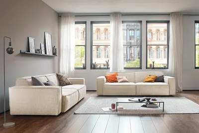 Produktbild von KAWOLA Sitzgruppe SAMU 3-Sitzer 2-Sitzer Stoff beige