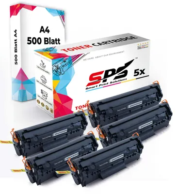 Produktbild von Druckerpapier A4 + 5x Multipack Set Kompatibel für Canon Lasershot LBP-3000 (Q2612A/12A) Toner Schwarz