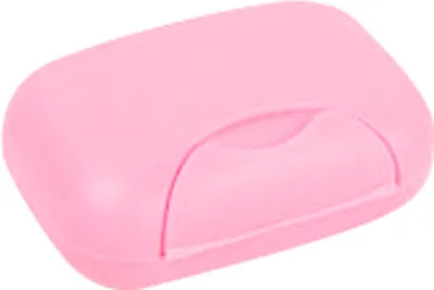 Produktbild von Reise-Seifenbehälter, wasserdicht, tragbar, Seifenbox, auslaufsicher, für Zuhause und Hotel, rosa
