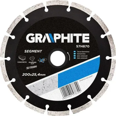 Obrázek produktu pro GRAPHITE Diamantové ostří 200 x 25,4 mm, segmentované