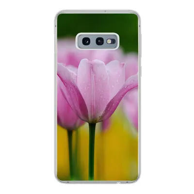 Produktbild von MuchoWow® Handyhülle Schutzhülle Hülle für Samsung Galaxy S10e Blumen - Tulpen - Rosa Silikon Softcase Handy Hülle - Handy