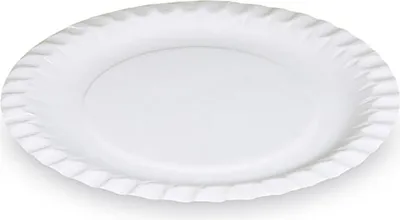 Produktbild von 100 Pappteller Snackteller Imbissteller rund Ø 18 cm weiß Recyclingkarton
