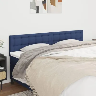 Image de vidaXL Têtes de lit 2 pcs. Bleu 80x5x78/88 cm Tissu