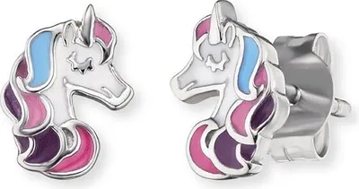 Produktbild von Herzengel Ohrstecker HEE-UNICORN01-ST Sterling Silber Einhorn
