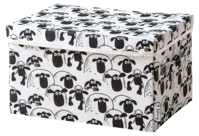 Produktbild von Lifeney meets "Shaun das Schaf" Aufbewahrungsbox mit Deckel für Kinder  Box mit dem kultigen Schaf zum Verstauen von Spielzeug  37 x 25 x 21 cm passend für jedes Kinderzimmer