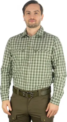 Produktbild von Trachtenhemd Langarm Hemd Regular Fit Haifischkragen Krempelarm, Größe:XL, Farbe:Grün