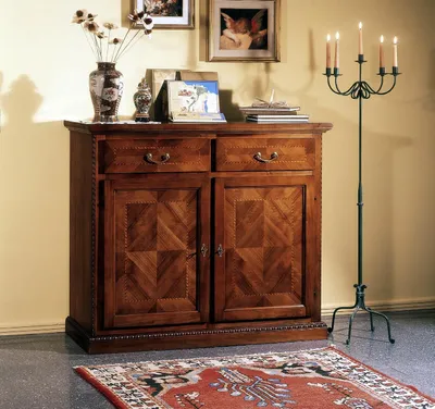 Image de Commode Tiroirs Bois Sideboard Armoire Armoires Massif Commode Salon Nouveau