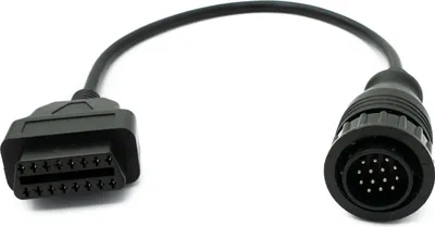 Produktbild von OBD Kabel 30 cm OBD 2 Buchse für Mercedes Benz 14pin Schwarz für Auto Diagnose