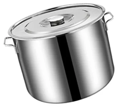 Image de Casserole en acier inoxydable avec couvercle, idéale pour la cuisson