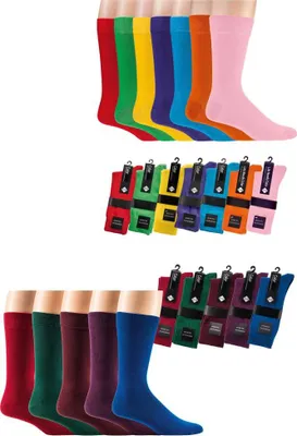Produktbild von 2 Paar Bunte Farbige Herrensocken Gr. 35/38 gelb