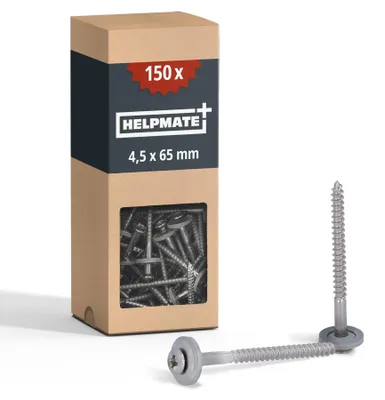 Spanplattenschrauben 4,5x65 mm, A2 Edelstahl, 150 Stück
