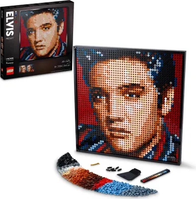 Obrázok produktu pre LEGO 31204 Art Elvis Presley - "The King" DIY Poster, dekorácia na stenu, umelecký obraz, remeselná sada pre dospelých, umenie na stenu, dekorácia do domácnosti, darček