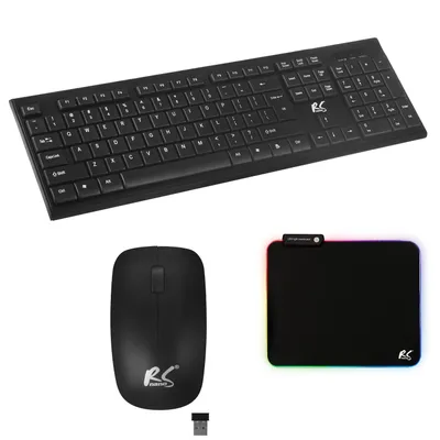 Produktbild von Kabellose Tastatur + Maus + Mauspad Set NanoRS, RS580