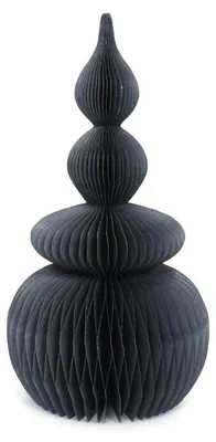 Only Natural – Wabenpapier-Weihnachtsbaum – Schwarz – 22.5 cm – Ansicht 1
