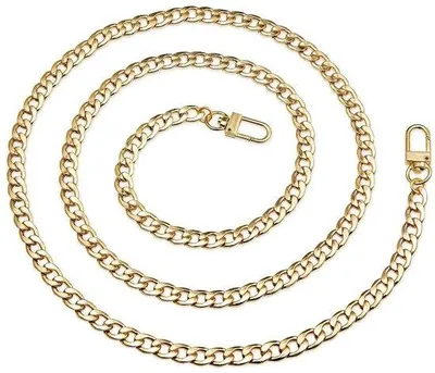 Produktbild von Goldschmiedekette 100 cm - Schulterkette - Ersatz Schulterband - Kurze Kette - Geldbörse Kette - Schultergurt