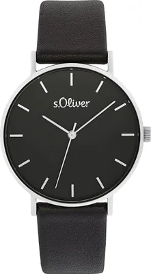 Produktbild von s.Oliver Armbanduhr Damen Quarzuhr Analog, mit Leder Armband, Silber, 3 bar Wass