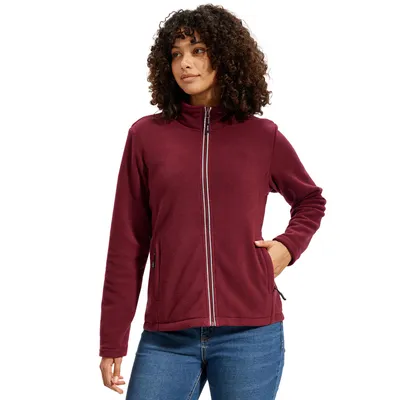 Produktbild von BUBW Damen Fleecejacke, leicht & winddicht, Reißverschluss, Taschen, elastische Ärmel, verstellbarer Saum für Frühling Herbst kühle Tage