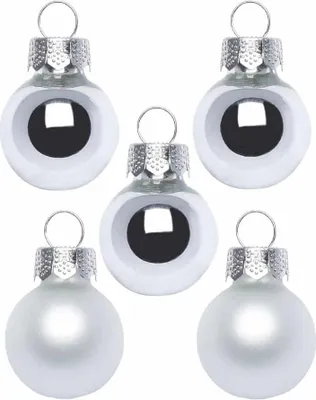 Produktbild von Weihnachtskugeln Glas 2cm 25 Stück - Frosty Silver