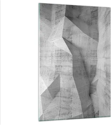 Produktbild von Bilder auf glas - Einteilig - Beton Wand Grau - 80x120cm - Glasbilder - Wandbilder - Bilder - zum Aufhängen bereit - Wanddekoration aus Glas - Glas Bilder - Wandbild auf Glas - GPA80x120-4183
