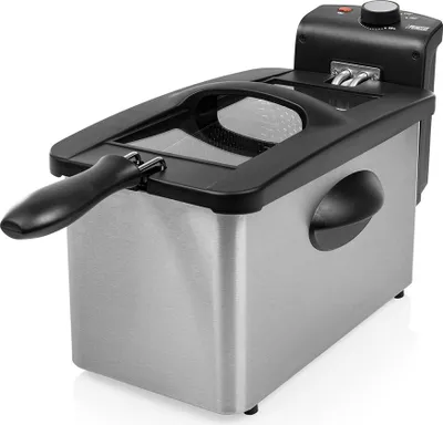 Princess 182604 Fritteuse, Fritteuse, 3 l, 0,6 kg, 190 °C, Einzelbild, Schwarz, Edelstahl