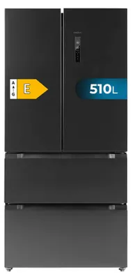 Produktbild von Cecotec Bolero CoolMarket FD 510, Freistehend, French door, Schwarz, 3 Tür(en), 510 l, SN-T