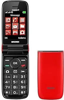 Obrázok produktu pre Brondi Maxy Red Mobilný telefón Dual SIM s flipom a podsvietenými klávesmi
