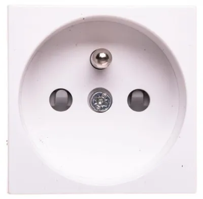 Imagen del producto de KOS45 - Enchufe individual con/sin persiana, color blanco, modelo 350434