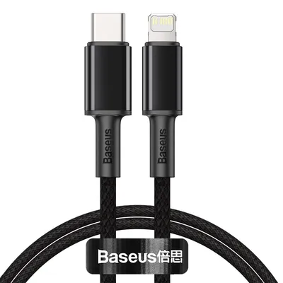 Produktbild von Baseus CATLGD-A01, 2 m, Lightning, USB C, Männlich, Männlich, Schwarz