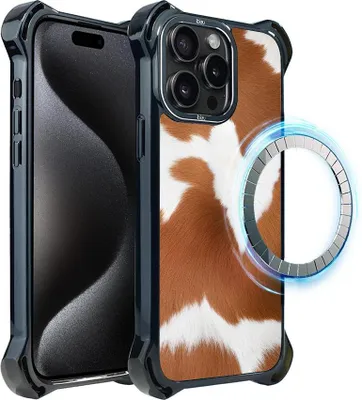 Produktbild von Schutzhülle für das iPhone 15 Pro, MagSafe-kompatibel, verstärkte Ecken, schwarz, Alpenkuh