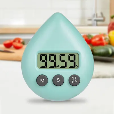 Produktbild von Digitaler Timer - Spritzwassergeschützte Wanduhr mit Saugnapf - Für Küche und Badezimmer - Visueller Countdown-Timer