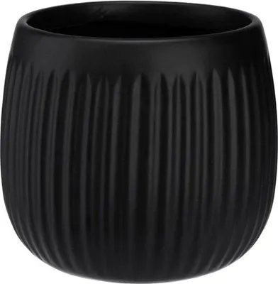 Produktbild von Blumentopf Modernes Design - Schwarz - 16 x 15 cm