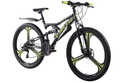 Produktbild von CHILLIZ Mountainbike Fully 26 Zoll MAG.01 schwarz-grün Rahmenhöhe 42 cm 21 Gänge Mag wheel mech. Scheibenbremse