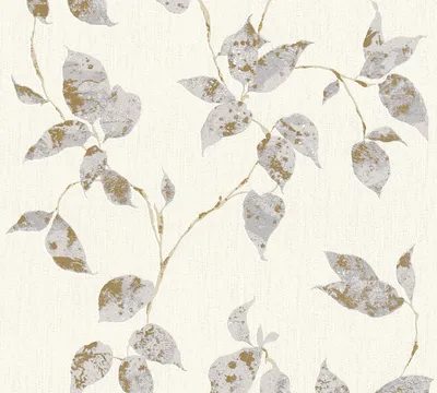 Produktbild von A.S. Création Blumentapete Flavour florale Tapete Vliestapete grau silber weiß 10,05 m x 0,53 m