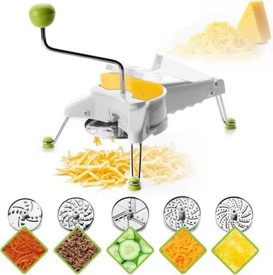 Produktbild von Famanu Julienne Schneider und Reibe für Kartoffeln, Obst und Käse - 12 cm Multifunktionale Küchenhilfe