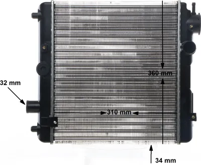 Produktbild von MAHLE CR 145 000S Kühler Wasserkühler Motorkühler für FIAT Panda Schrägheck (141) für SEAT MARBELLA (28)