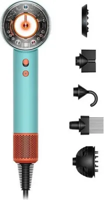 Produktbild von Dyson Supersonic Nural, 13,3 l/s, 100 °C, Blau, Orange, 2,6 m, 1600 W, 230 V