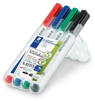 Produktbild von STAEDTLER Lumocolor 341 Whiteboard-Marker compact Box mit 4 Farben