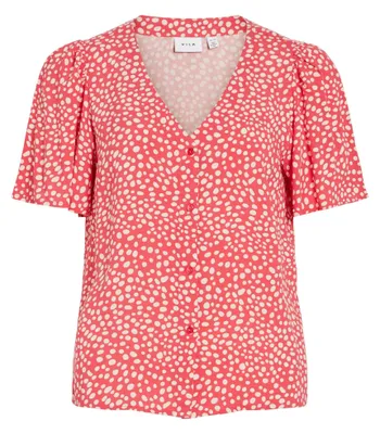 Productafbeelding van Vigrace T-shirt met V-hals en korte mouwen - Model: Noos
