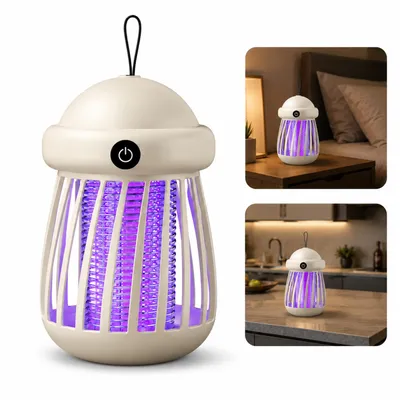 Produktbild von Insektenvernichter,UV LED elektrischer Mückenmörder, 5 W, Dämmerungs- bis Morgendämmerungsmodus, Fliegen- & Fruchtfliegenfalle mit Lichtsensor