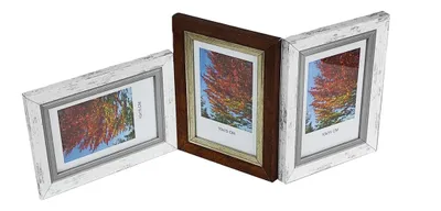 Zdjęcie produktu dla GALERIA multirama FLASH na zdjęcia 15x21 cm POTRÓJNA poziom/pion/pion BIEL/BRĄZ/BIEL
