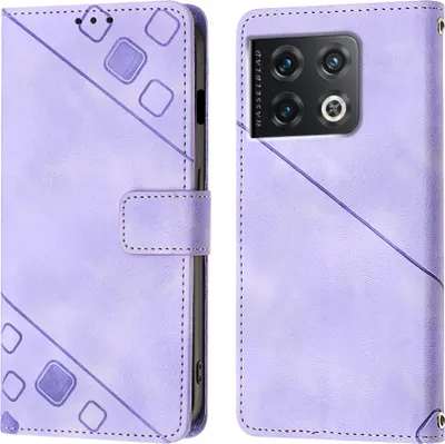 Produktbild von Hülle für OnePlus10 Pro 5G Prägung Flip Leder Brieftasche Schutzhülle mit Ständer Lila