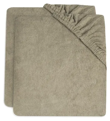 Produktbild von Wickelauflagenbezug Frottee 75x85cm Olive Green - 2 Stück